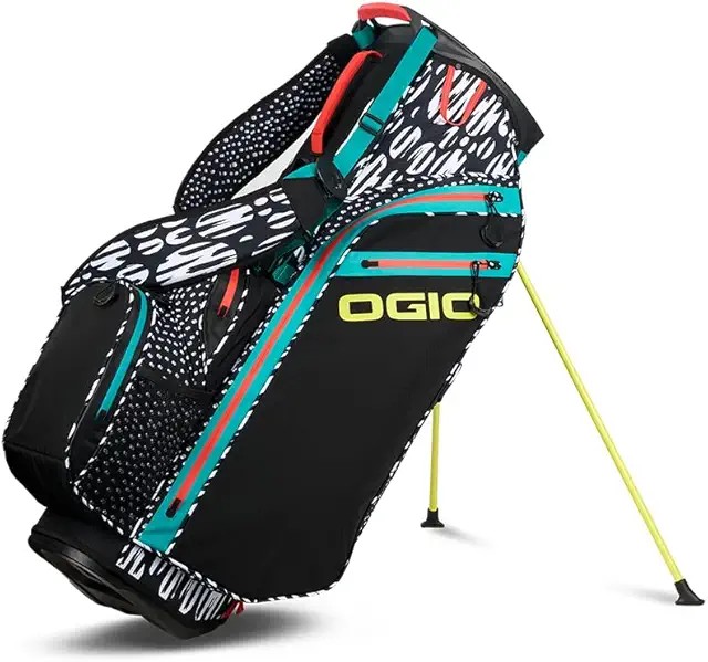 OGIO All Elements Hybrid Stand Bag — bold-styled fully waterproof hybrid stand bag with 8-way divider, 9 pockets, seam-sealed zippers