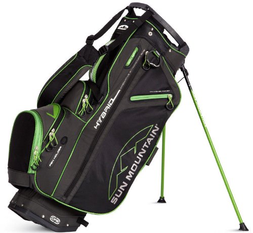 Sun Mountain Hybrid Carry Golf Bag — 14-way top walk-and-ride hybrid bag with lift-assist handles