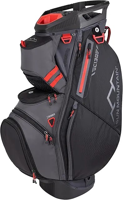 Sun Mountain Men's C-130 lightweight cart bag with 14-way top — flagship cart bag, 13 pockets, premium American-engineered cart bag