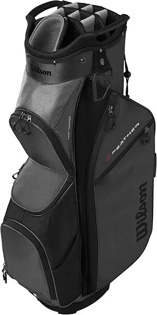 Wilson Feather golf cart bag — lightweight cart bag from Wilson's range, lighter than the Alpine flagship for golfers who push or pull carts