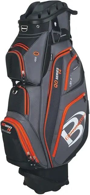 Bennington QO 14 Quiet Organizer cart bag in grey — 14-way fabric-lined divider system, premium European-engineered cart bag